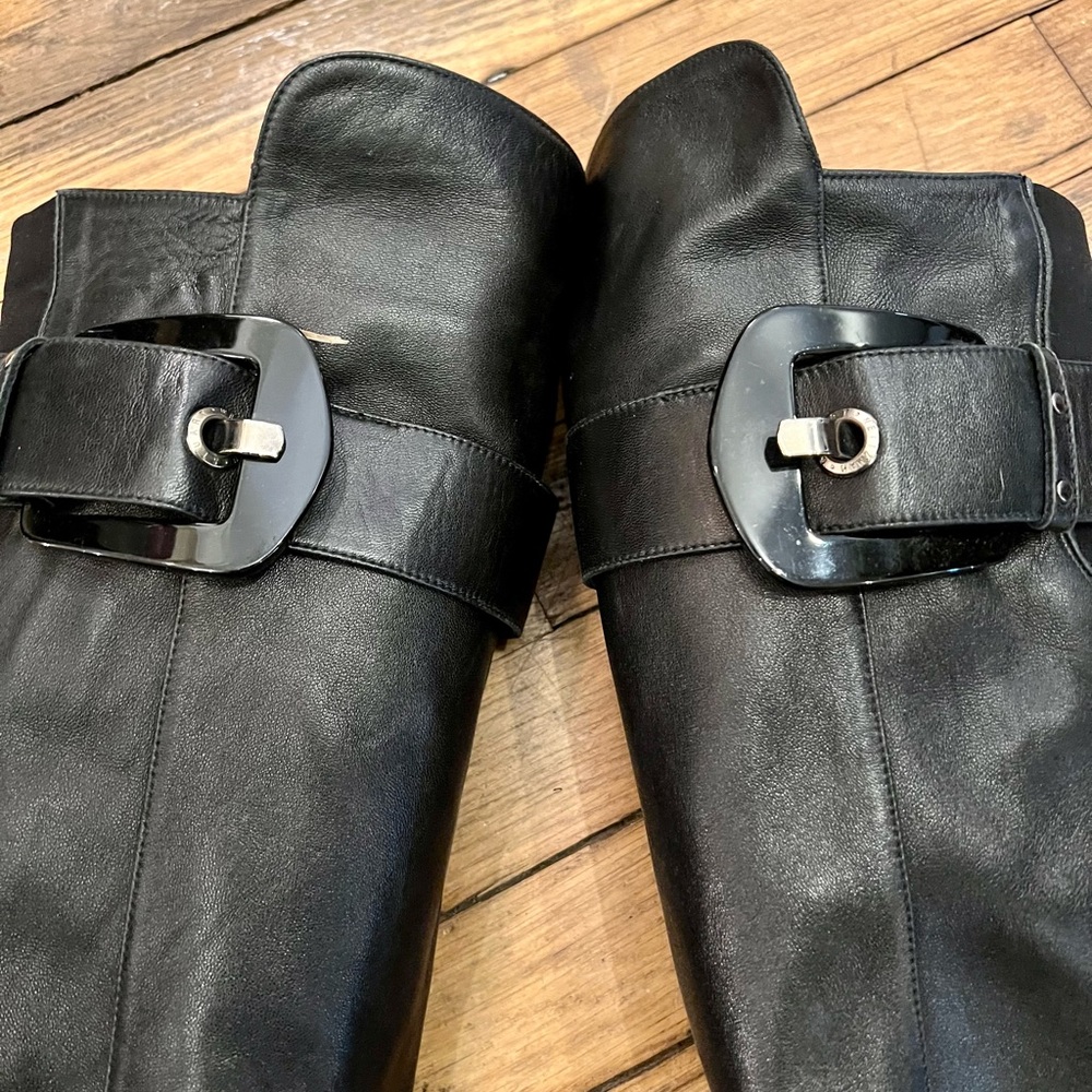 STUART WEITZMAN Buckley Over the Knee Leather Boots - Picture 10 of 12